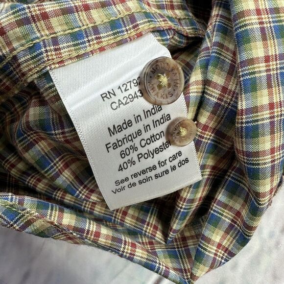 Mountain Khakis Shirt Mens XL Green Blue Plaid Button Down Long Sleeve Pocket - Picture 8 of 13